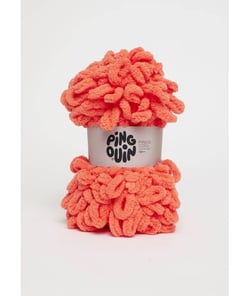 Fil fantaisie à tricoter PINGO COOL - 100GR - Pingouin Corail Orange