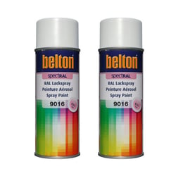 Lot de 2 sprays de peinture Belton Spectral RAL9016 Blanc signalisation 400ml