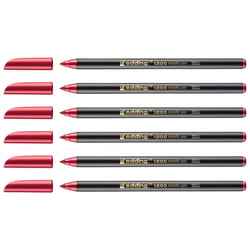 Lot de 6 feutres de coloriage métallisé pointe ronde 1-3 mm - EDDING - Rouge