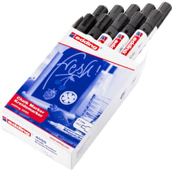 Marqueur craie liquide pointe moyenne 2-3 mm - EDDING - Noir - Lot de 10