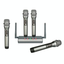 Système Microphone Sans Fil 4 Canaux Pour Événements Et Performances YONIS