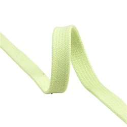 Bobine 20m tresse tubulaire plate coton 15mm vert nil