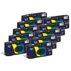 GT Photo GT27FL Realishot Flash - Pack de 10 Appareil Photo Jetable - Instantané - 35mm avec Flash, 27 Poses - Gris