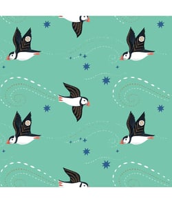 Tissu coton Dashwood oiseaux de 110 cm de largeur 0002 Vert anis vendu par 50 cm