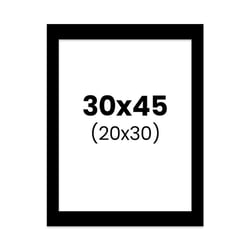Passe-partout - Noir - 30x45cm - Photo 20x30cm - Pour cadre - Encadrement