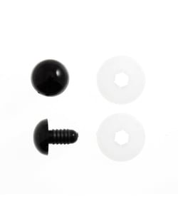 Lot d'Yeux en Plastique de 6 mm pour Jouets - Sécurité et Créativité au Rendez-vous - Lot de 10 pièces - Trimits Noir