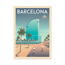 Affiche 50x70 cm - Barcelona W Hotel - Olahoop Travel Posters