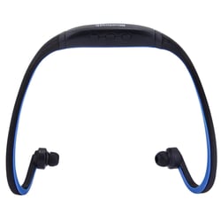 Casque Sport Étanche Sans Fil Bluetooth Avec Emplacement Micro SD Et Mains Libres Bleu YONIS