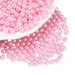 300 PERLES SANS TROU Rondes acrylique Rose Nacré Diamètre 4 mm - Non Percée - Creation Diy