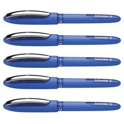 Roller SCHNEIDER One Hybrid C 05 - Encre bleue - Pointe conique - Lot de 5