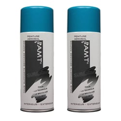 Lot de 2 sprays de peinture - turquoise - AMT