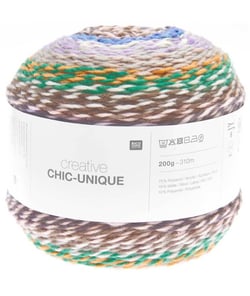Pelote de laine à tricoter Creative Chic Unique - 200GR - Rico Design 015 Hiver multicolore