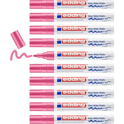 Lot de 10 marqueurs peinture permanente - EDDING - Rose - Pointe ronde 2-4 mm