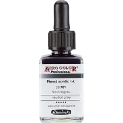 Flacon - Encre acrylique extra-fine - Schmincke - Gris neutre - AERO COLOR Professional