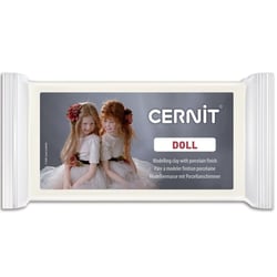 Pâte polymère - A cuire - Pâte à modeler - Finition porcelaine - Blanc - Bloc de 500g - Cernit - Doll collection
