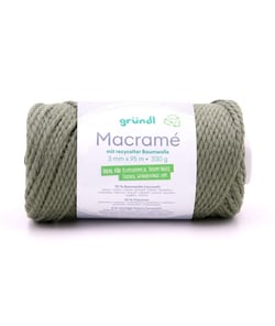 Bobine de corde MACRAME 330 GR - Gründl 3 Gris
