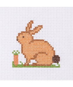 Mon 1er kit point de croix - Lapin - Anchor Marron