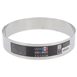 Cercle à mousse inox H 4,5 cm Ø 22 cm
