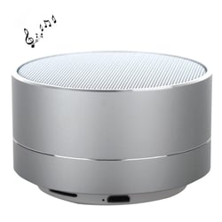 Mini Enceinte Bluetooth PortableAvec Micro Intégré Et LED Supporte Appels Mains-Libres Et Carte TF 32GB Argent YONIS