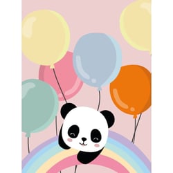 MégaCréa DIY - Kit diamond painting enfant Panda 15 x 20 cm