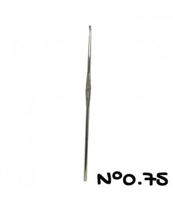 Crochet en aluminum - 12cm - n°0.60 a n°2 - Distrifil taille n°0,7