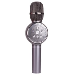 Microphone Bluetooth 5.0 Sans Fil Avec Lumières Colorées Et Basses Puissantes Gris YONIS