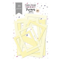 Die Cuts cadre, encadrement photo Fabrika Décoru POIS CARREAUX ZIG ZAG JAUNE
