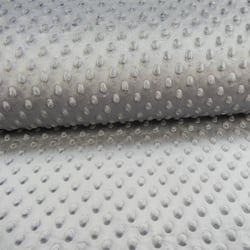 Tissu Doudou Ultra doux Pois Acier