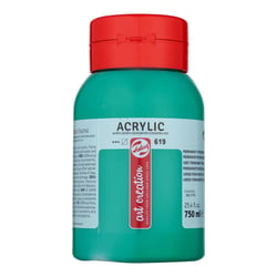 Peinture acrylique - Vert Permanent Foncé - 619 - Pot de 750 ml - Talens Art Creation