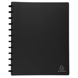 Protège-documents à anneaux et pochettes détachables 60 vues - A4 - Noir - x 4 - Exacompta