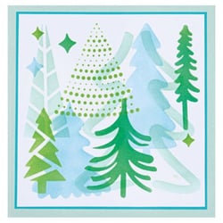 Pochoirs superposables sapins - Sizzix