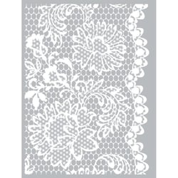 Graine Créative - Pochoir silkscreen pour pâte polymère Dentelle