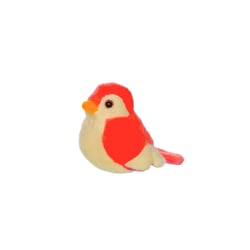 Peluche - Oiseau sonore birdies 14 cm - rose