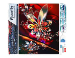 Diamond Painting Broderie Diamant Figured’Art 40x50cm toile entière roulée avec diamants carrés - Design Fractal