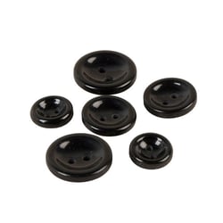 Bouton rond 2 trous noir