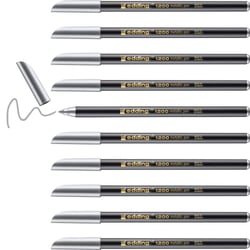 Lot de 10 feutres de coloriage métalliques pointe ronde 1-3 mm - EDDING - Argent