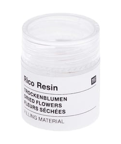Matériau de Remplissage de Fleurs Séchées pour Résine - Créez des Bijoux Naturels - Rico Design Blanc