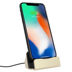 Avizar Station d'accueil pour iPhone Charge & Synchronisation connecteur Lightning Dorée