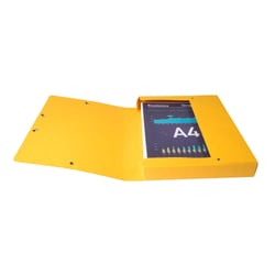 Boite de classement Exabox Dos 40mm Carte lustrée - A4 - Jaune - x 8 - Exacompta