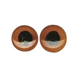 Yeux d'animaux en verre à coudre ø12mm, marron, 10 pces