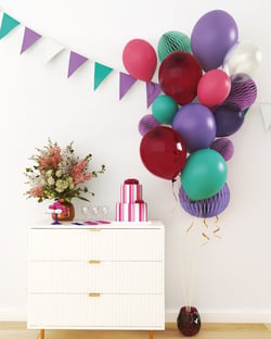 Ballon Ø 30cm - lot de 10 - nuances de mauve