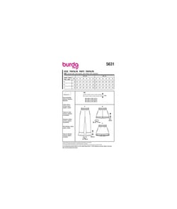 Patron Burda Style n°5631 – Pantalon Femme Tailles 34-44 taille n°FR 34-44