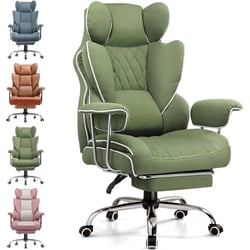 Chaise Gaming - GTPLAYER - Ergonomique - Support lombaire à ressorts ensachés - Dossier diamant - Repose-pieds