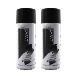 Lot de 2 sprays de peinture - noir mat - AMT