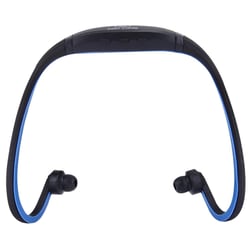 Casque Sport Étanche Sans Fil Avec Radio FM Et Carte SD Pour Smartphone Bleu YONIS