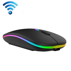 Souris Sans Fil Lumineuse 2400DPI 4 Boutons Ergonomique USB Rechargeable