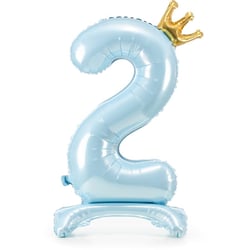 Ballon Debout - Chiffre 2 Bleu
