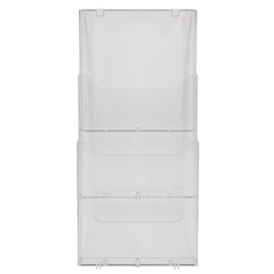 Distributeur de prospectus vertical 3 compartiments A4 - Cristal - x 2 - Exacompta