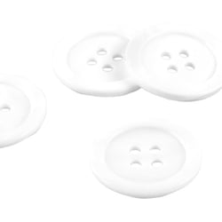 Lot de 3 boutons 100% nacre ronds blanc