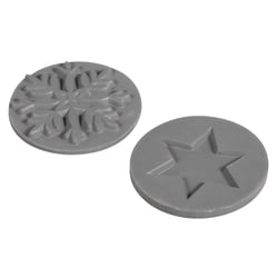 Labels Flocon de neige + Etoile, 30mm ø, 2 pièces